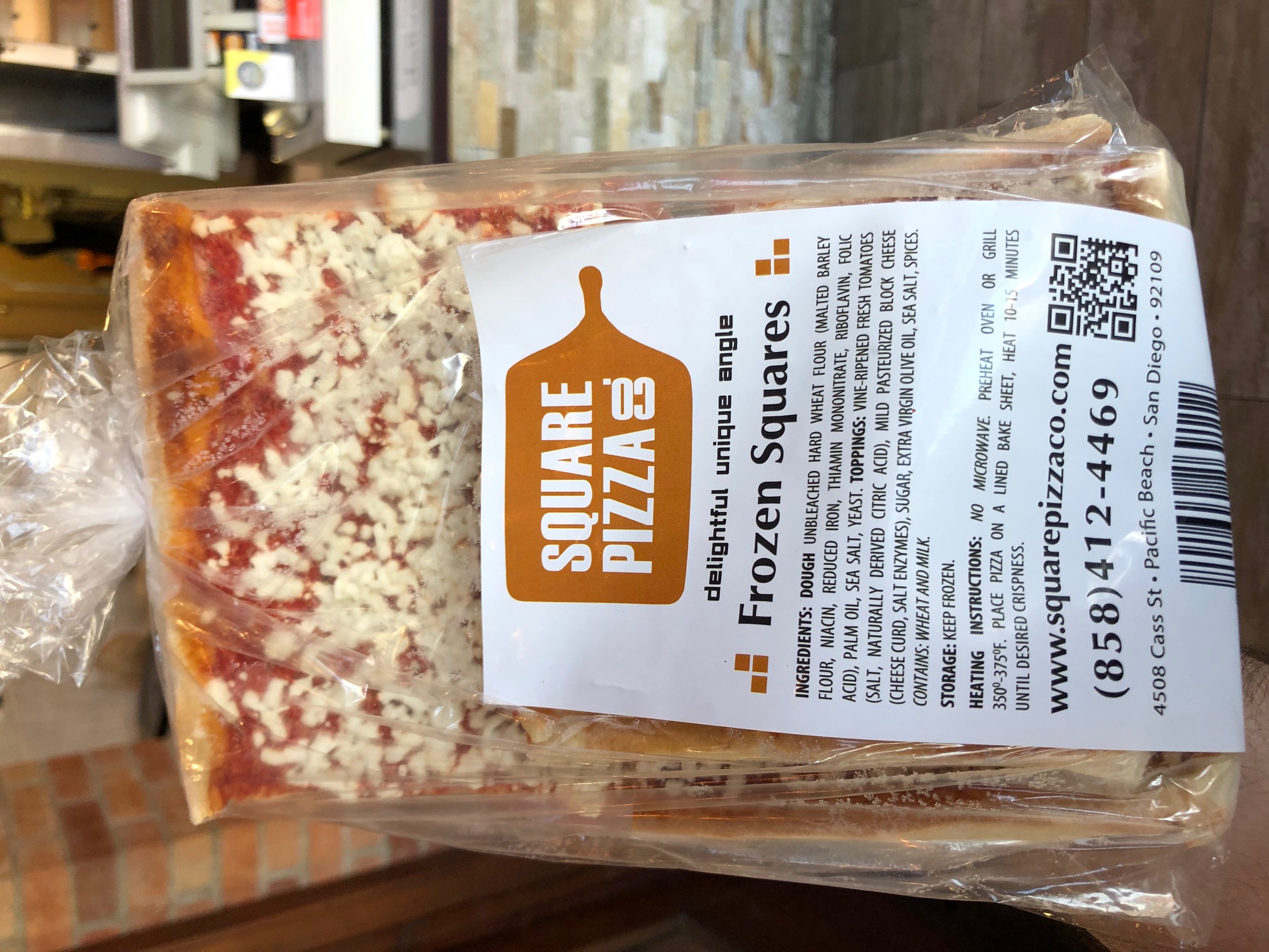 Order BAG W/ 5 FROZEN THIN SQUARES food online from Square Pizza Co store, San Diego on bringmethat.com