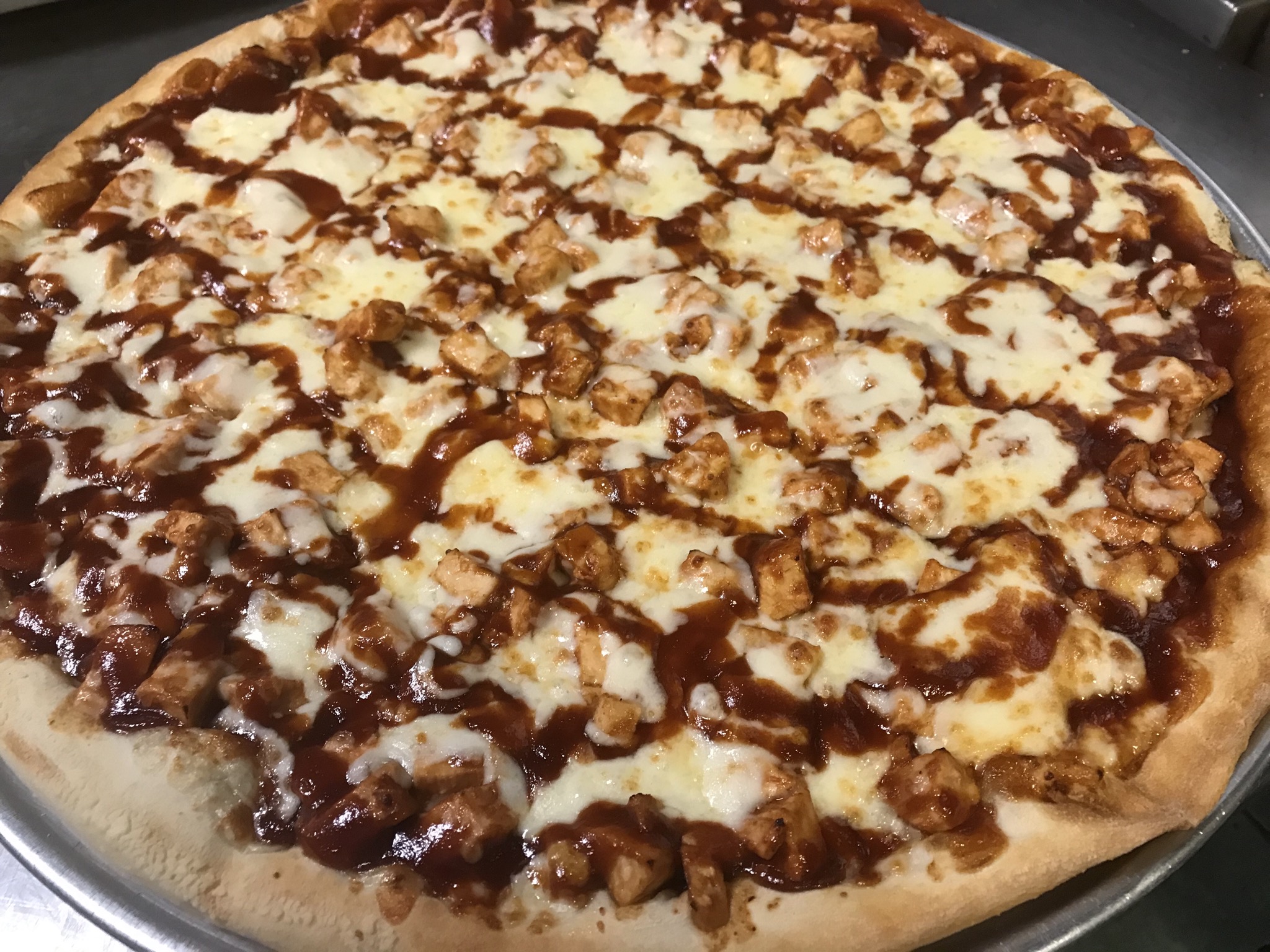 Order BBQ Chicken Pizza food online from Mario's Pizza store, Newark on bringmethat.com
