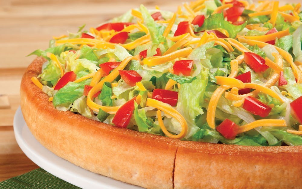 Order Taco Pizza - Mini (4 Slices) food online from Godfather Pizza store, Dows on bringmethat.com