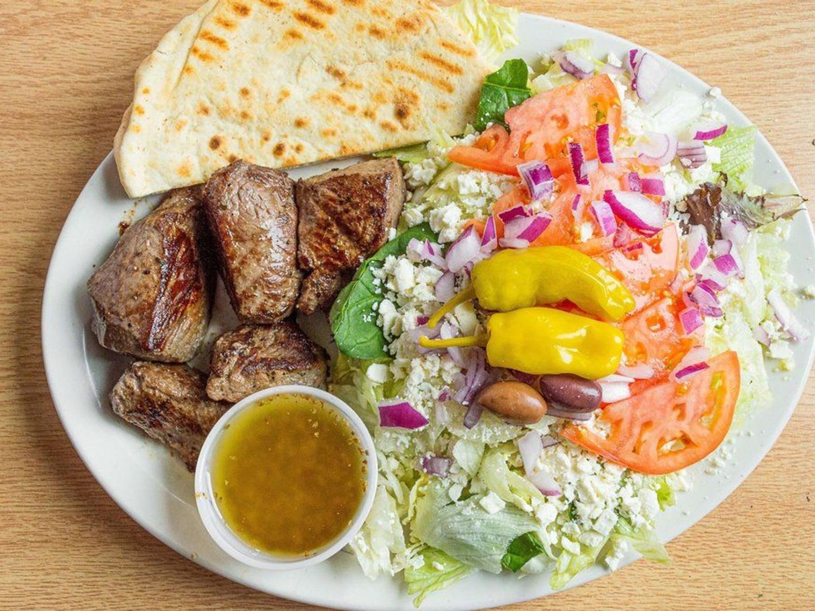 Order Open Steak Souvlaki food online from Olympia Grill store, Getzville on bringmethat.com