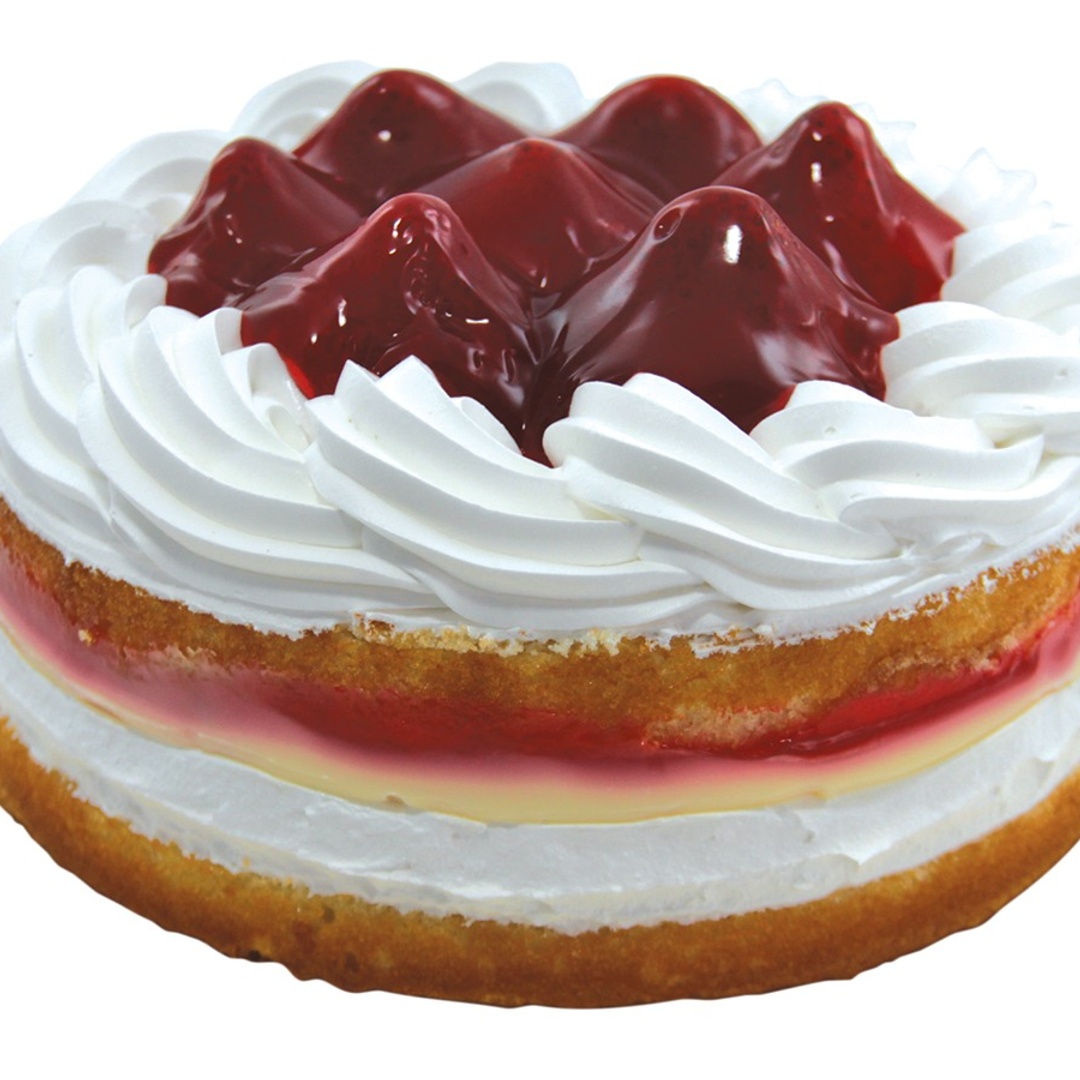 Order Strawberry Boston Crème Pie, 8 Inch food online from Lucky California store, Union City on bringmethat.com