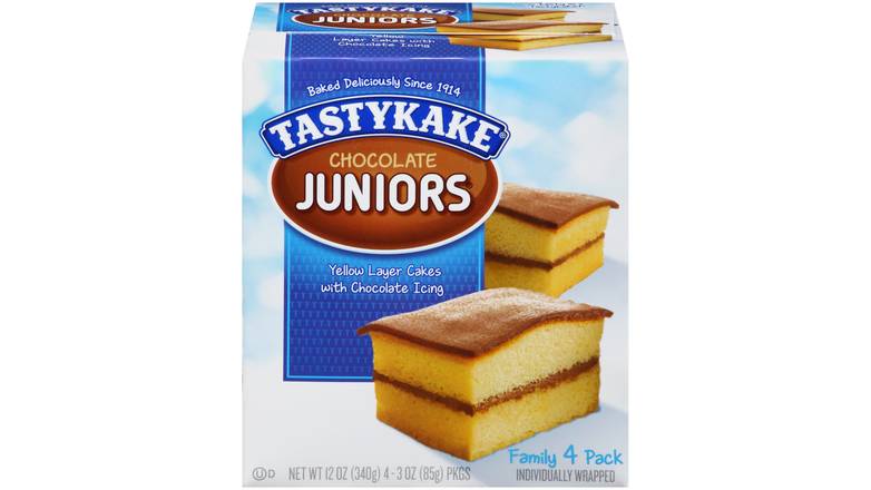 Order Tastykake® Chocolate Juniors® 4-3 oz. Packages food online from Gud2Go store, Marlton on bringmethat.com