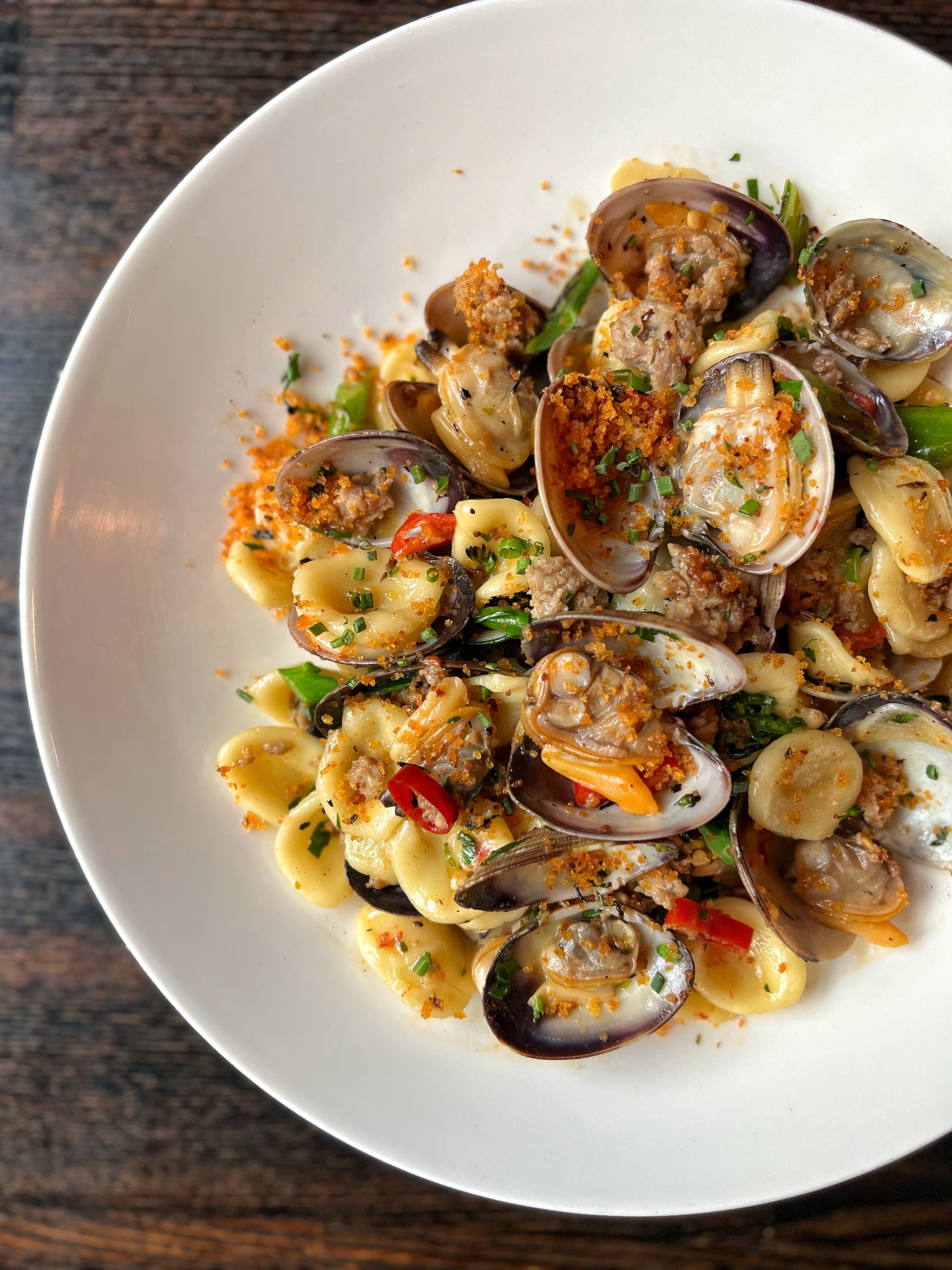 Order Orecchiette and Clams food online from Oyster Bah store, Chicago on bringmethat.com