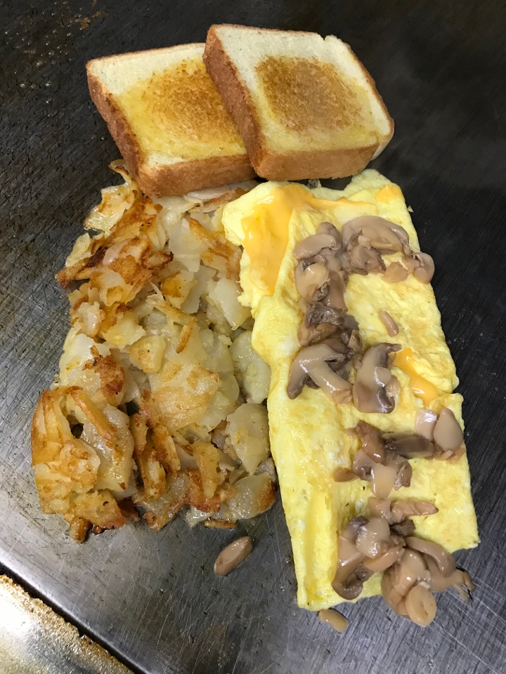Order Mushroom & Cheese Omelet food online from Famous Gyro George store, Parma on bringmethat.com
