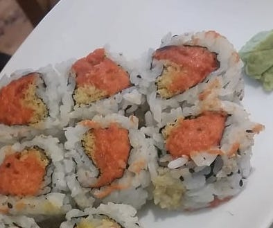Order Spicy Crunchy Tuna Hand Roll food online from Love Sushi store, Gaithersburg on bringmethat.com
