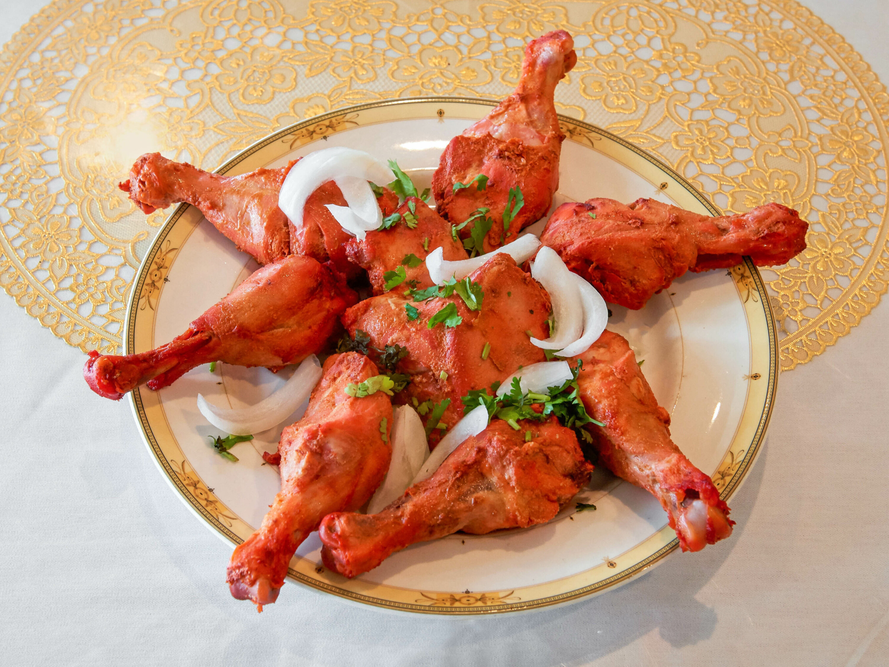 Order 25. Tandoori Chicken food online from India Garden Restaurant store, Indianapolis on bringmethat.com