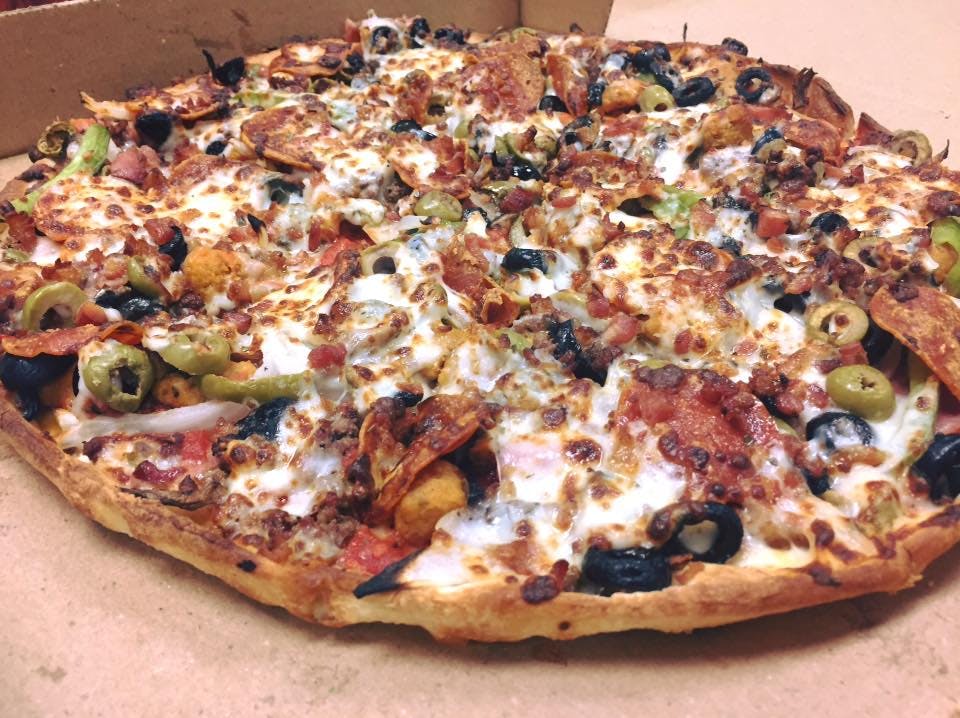 Order Monster Pizza - Small 10'' food online from Sunny's Pizza store, San Marcos on bringmethat.com