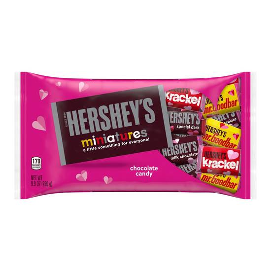 Order HERSHEY'S Miniatures Assorted Milk and Dark Chocolate Candy Bars, Valentine's Day, 9.9 oz food online from CVS store, WALKERTOWN on bringmethat.com