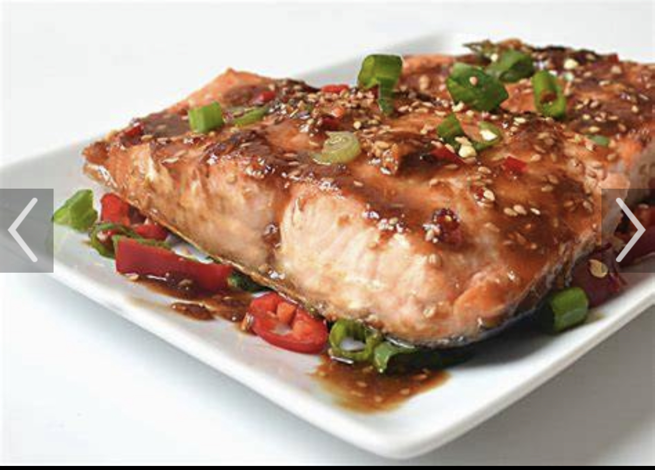 Order Grilled Salmon Chili Sauce food online from Luck thai store, Brooklyn on bringmethat.com