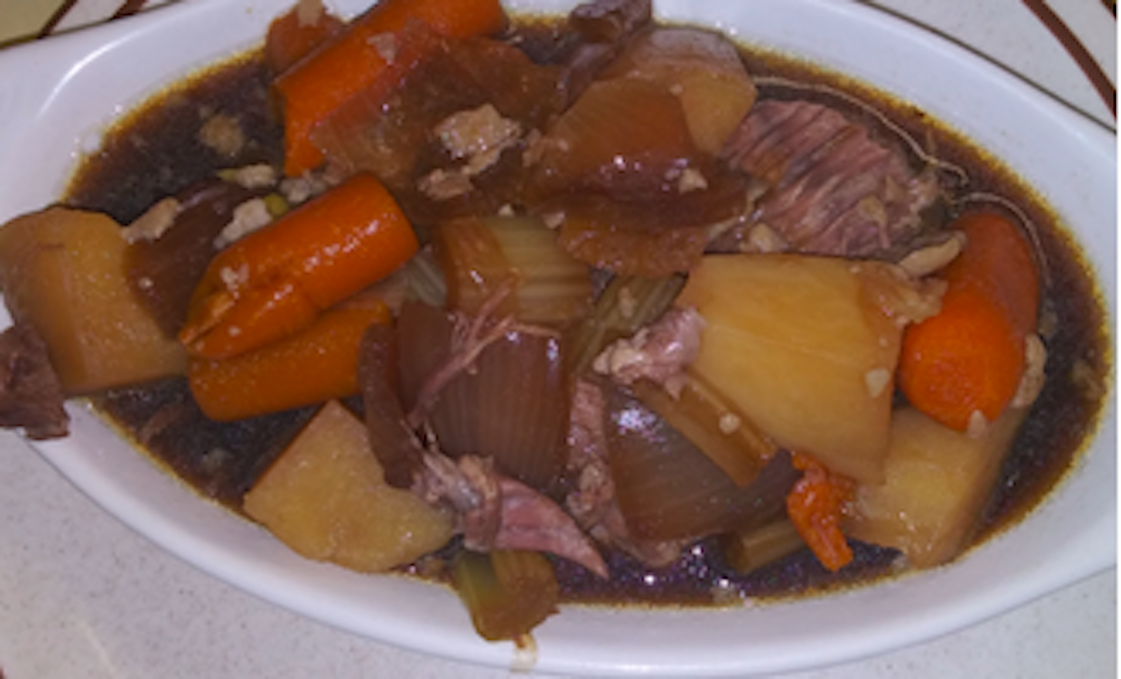 Order Pot Roast with Vegetables food online from Amber Restaurant store, Knoxville on bringmethat.com