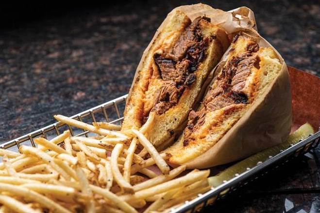 Order Brisket Cheese Melt Sandwich food online from The Meat Board store, Fort Worth on bringmethat.com