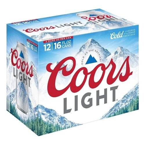 Order Coors Light Beer - 12 Pack food online from Lone Star store, Gainesville on bringmethat.com
