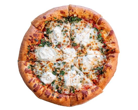 Order Spinach Ricotta Pizza food online from Zio Al's store, Dallas on bringmethat.com