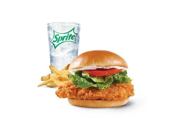 Order Spicy Chicken Sandwich Combo food online from Wendy store, Plain City on bringmethat.com