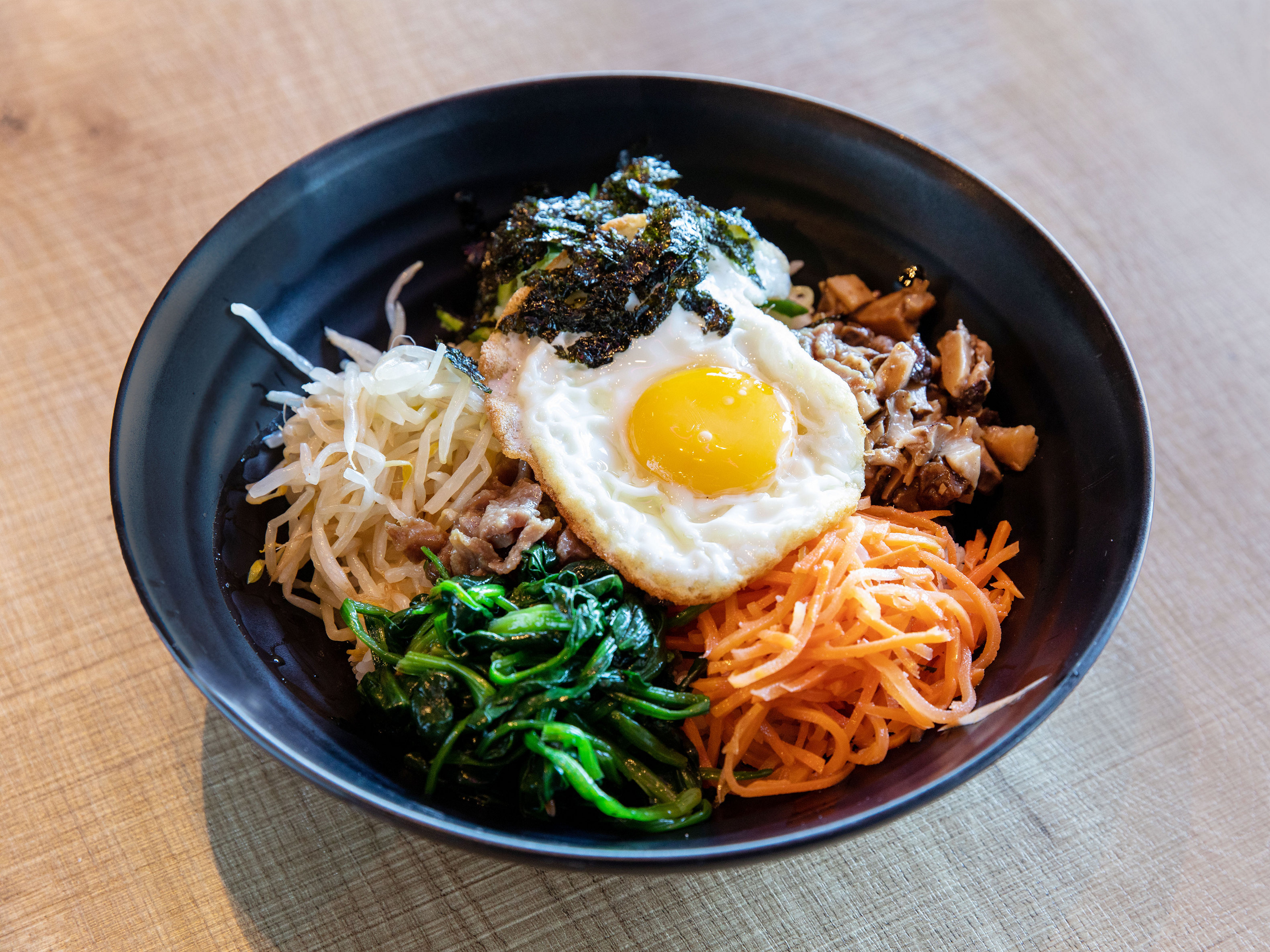 Order Beef Bibimbap food online from Spicy Factory store, Burlingame on bringmethat.com