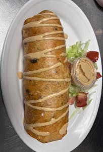 Order Beef Fajita Burrito food online from 2n1 Salad Bar and Grill store, Austin on bringmethat.com