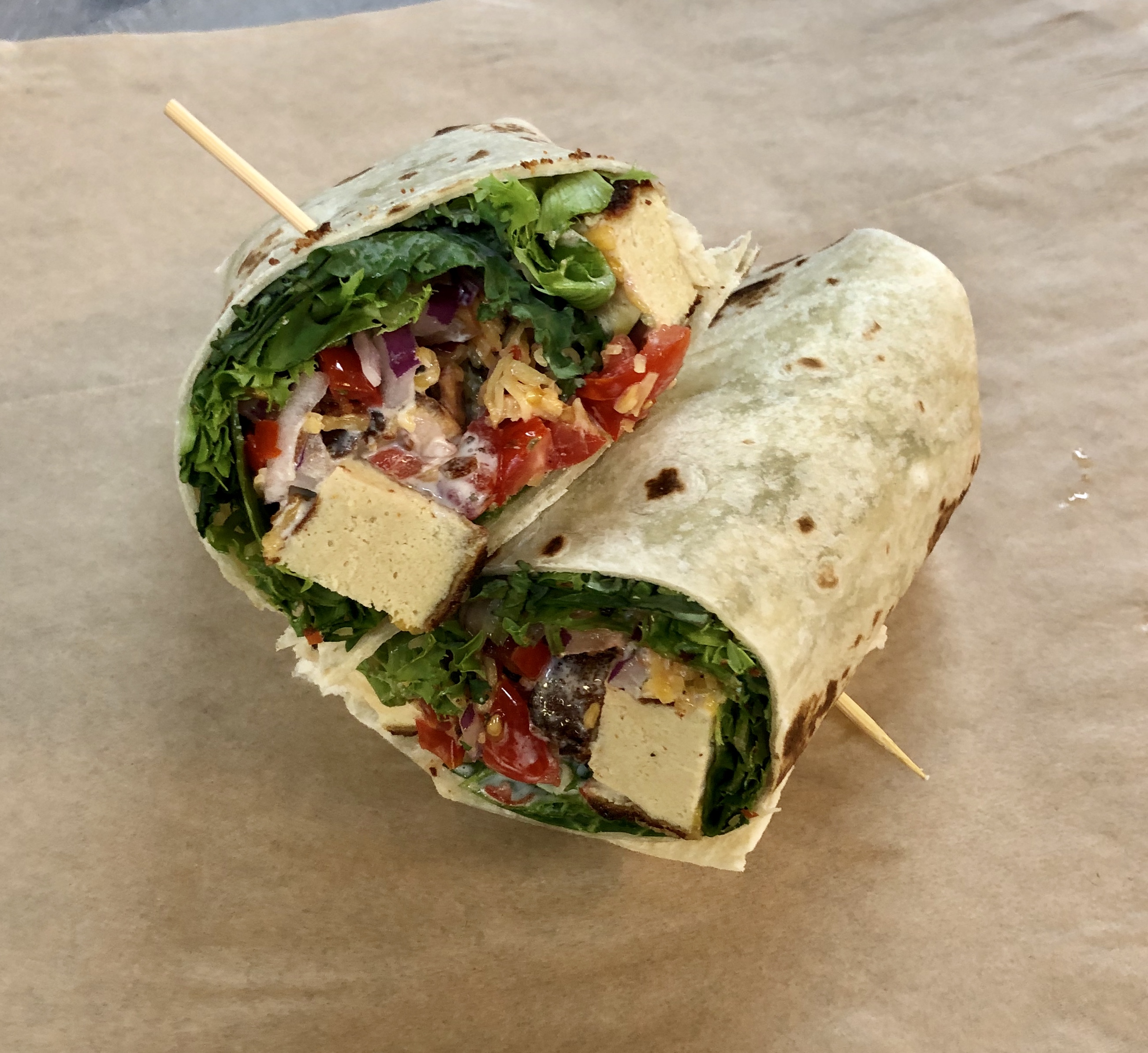 Order Fried Tofu Wrap food online from The Mill On Macarthur store, Richmond on bringmethat.com