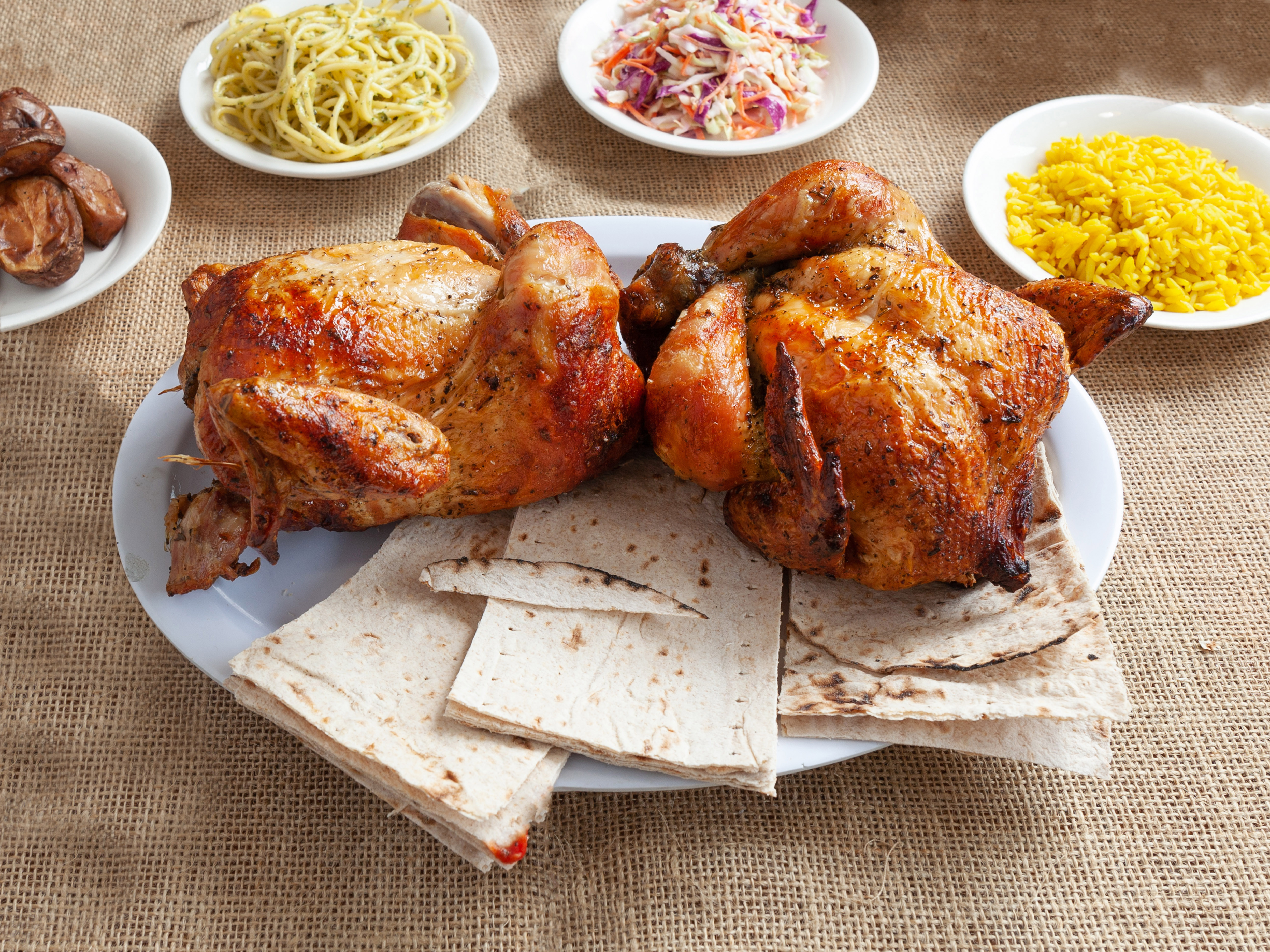 Order Rotisserie Chicken Combo with Fresh Side and Drink food online from California Chicken Mexican Grill store, Los Angeles on bringmethat.com