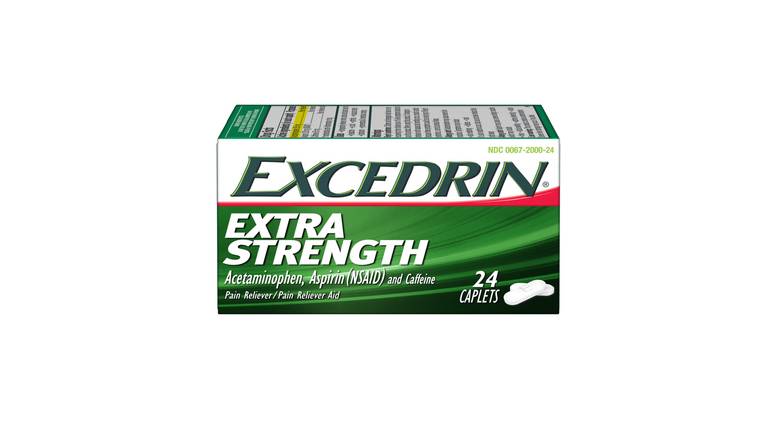 Order Excedrin - Extra Strength - Coated Caplets food online from Route 7 Food Mart store, Norwalk on bringmethat.com