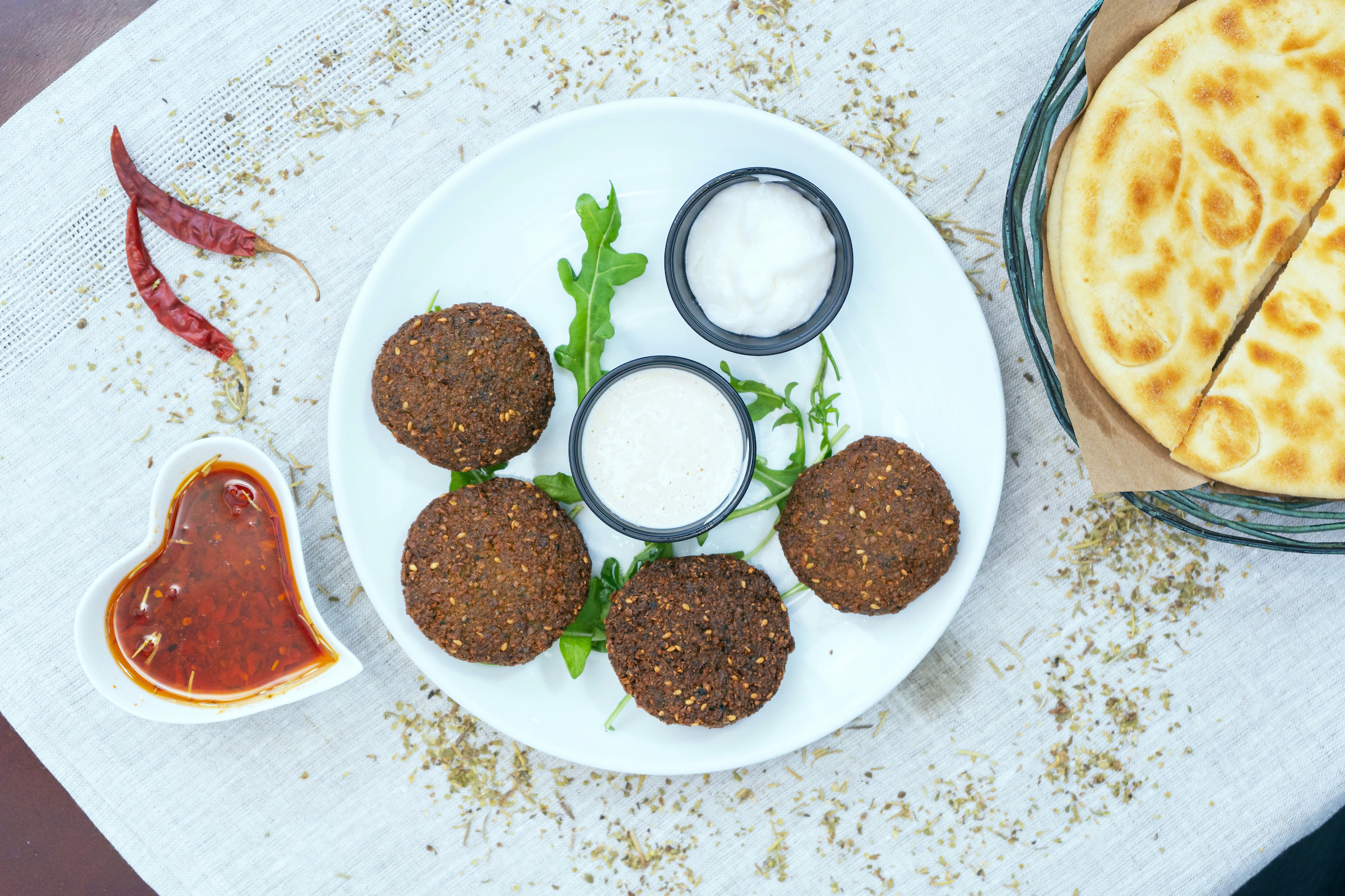 Order Falafel (4 Pieces) food online from Istanbul Grill California store, Fountain Valley on bringmethat.com