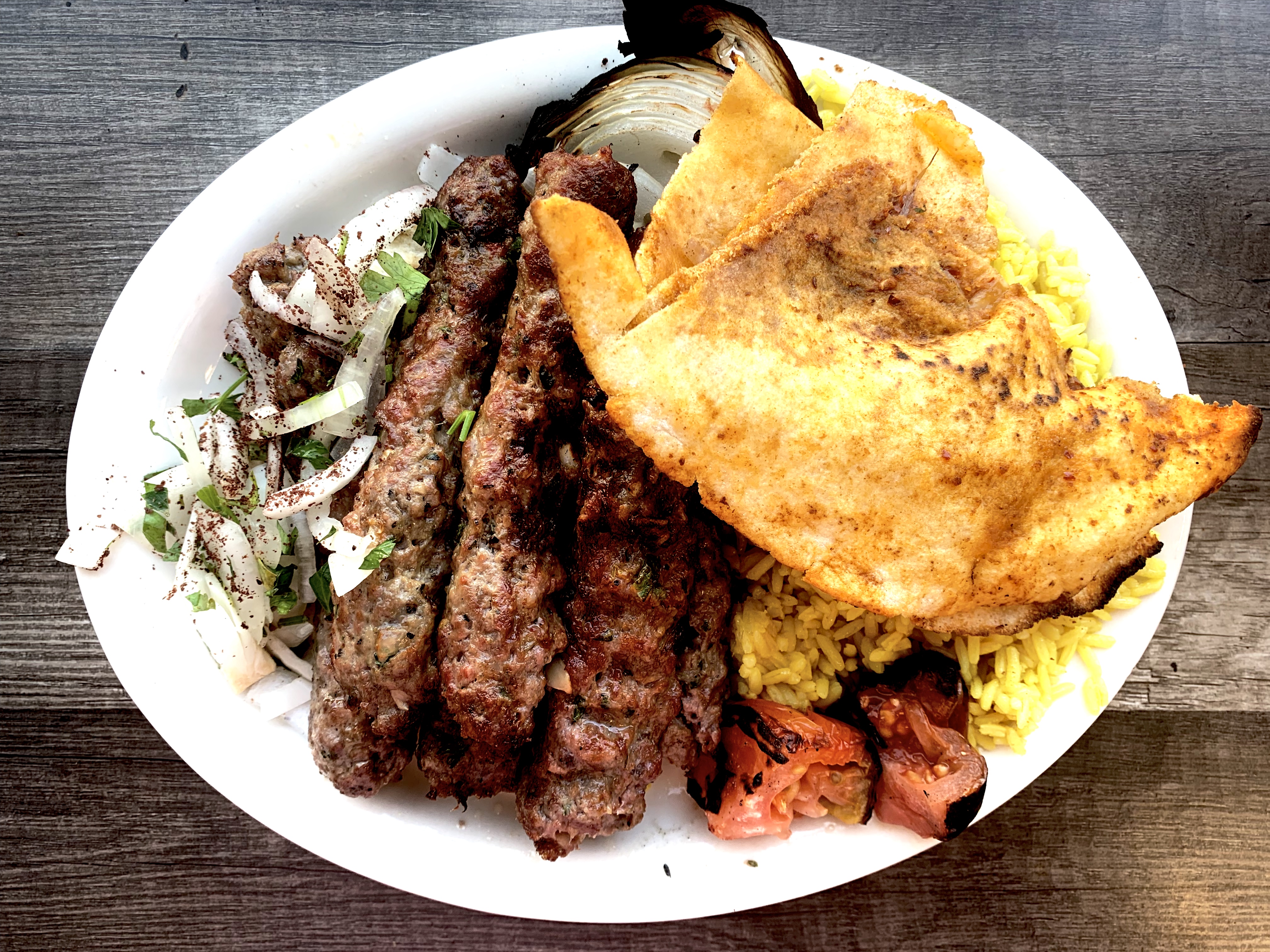 Order Kufta Kebab Platter food online from Al-Kumah store, Paterson on bringmethat.com