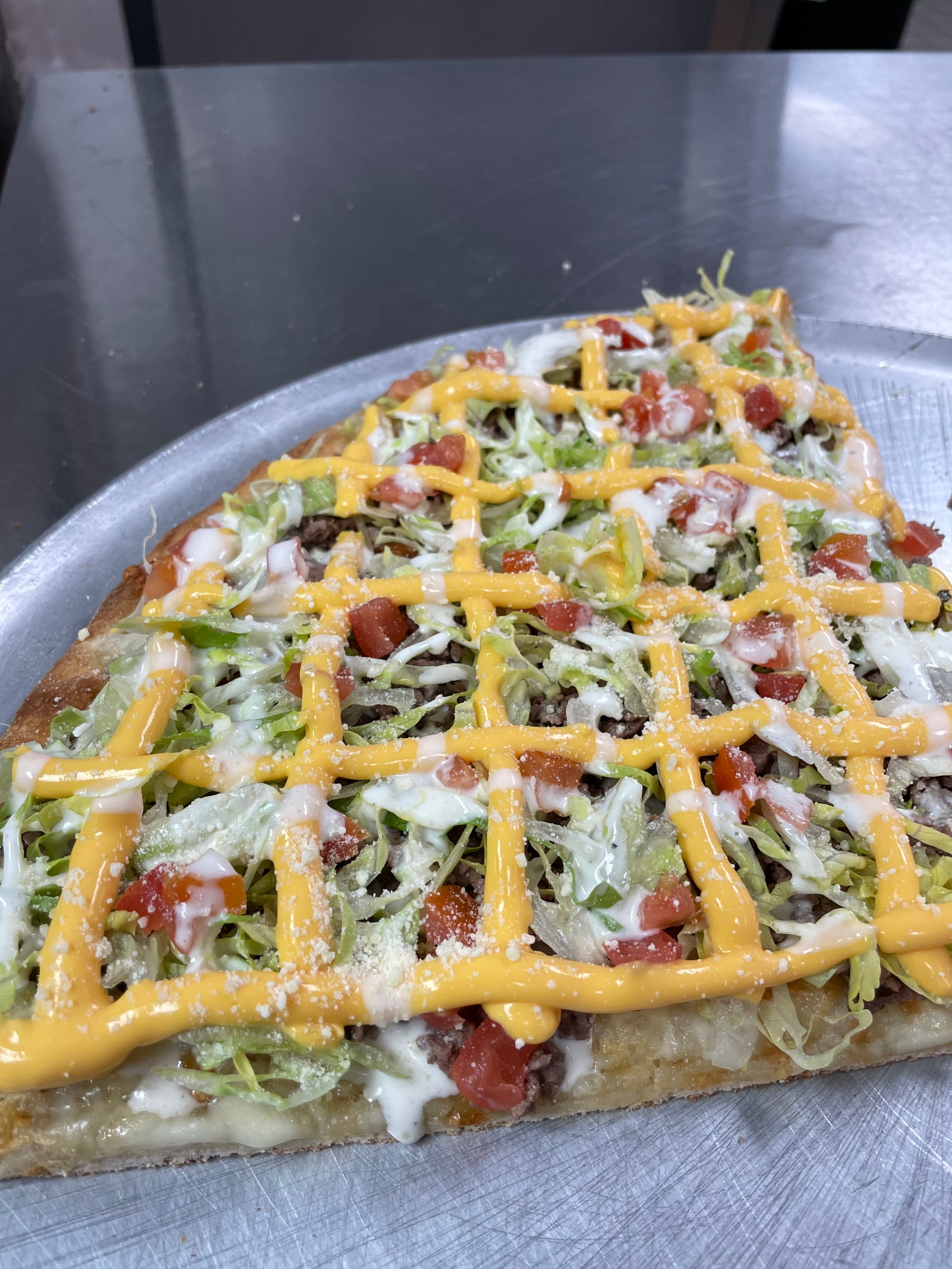 Order Taco Pizza - Medium (6 Slices) food online from Uncle Eddie Pizza store, Maple Glen on bringmethat.com