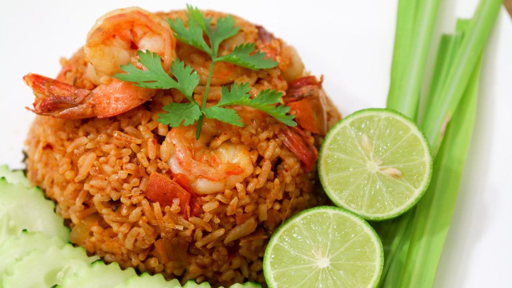 Order 20. Tom Yum Goong Fried Rice food online from Uncle Chai Thailand Street Food store, San Diego on bringmethat.com