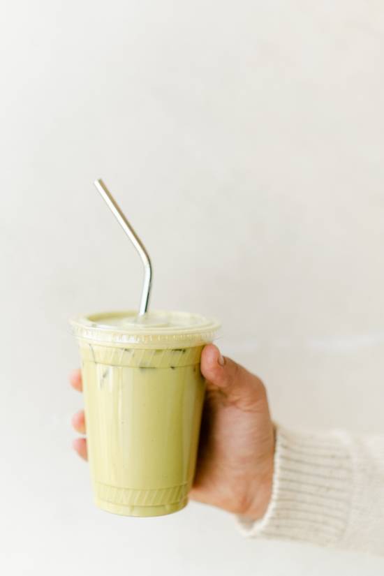 Order Iced Matcha Pistachio Latte food online from Alchemy Juice Bar + Cafe store, Columbus on bringmethat.com