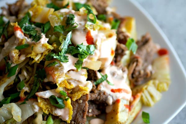Order Bulgogi Fries   (불고기 프라이스) food online from Cafe Patio store, Fullerton on bringmethat.com