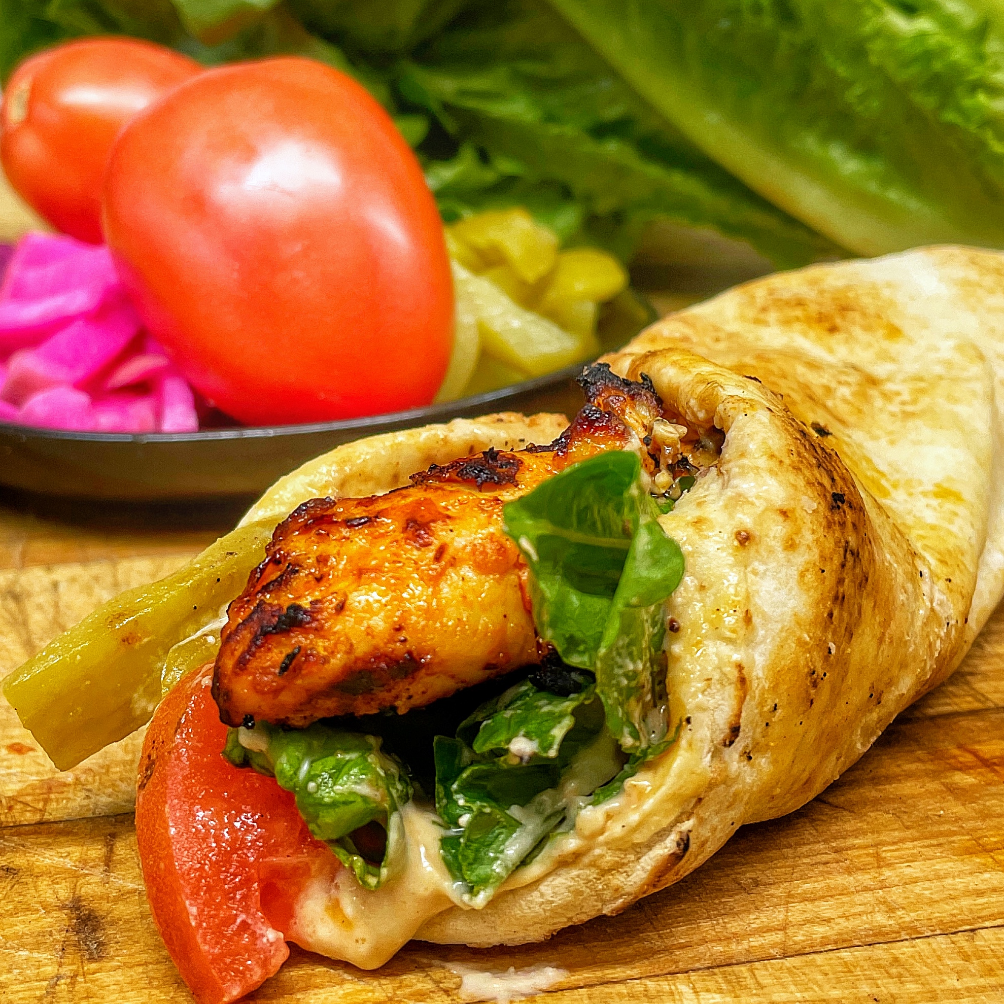 Order Ani's Chicken Kebab Wrap food online from Ani Takeout store, Belmont on bringmethat.com