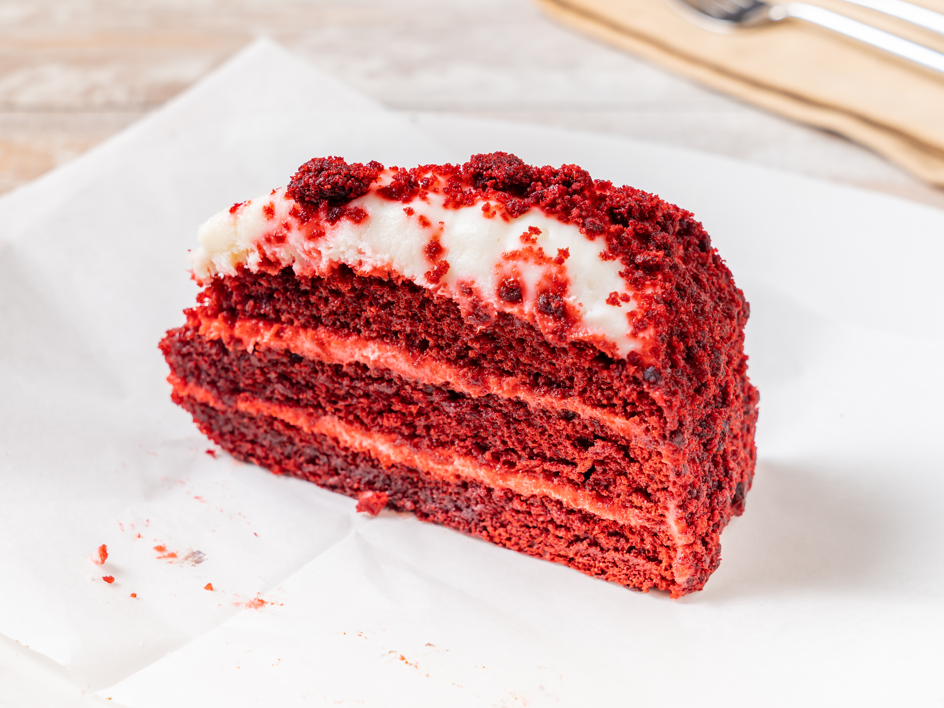 Order Red Velvet Cake food online from Cousins Pizzeria store, Bronx on bringmethat.com