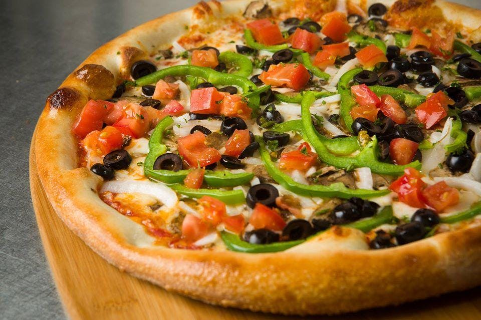 Order Veggie Delight Pizza - Small food online from Jey Subs & Pizza store, Jessup on bringmethat.com