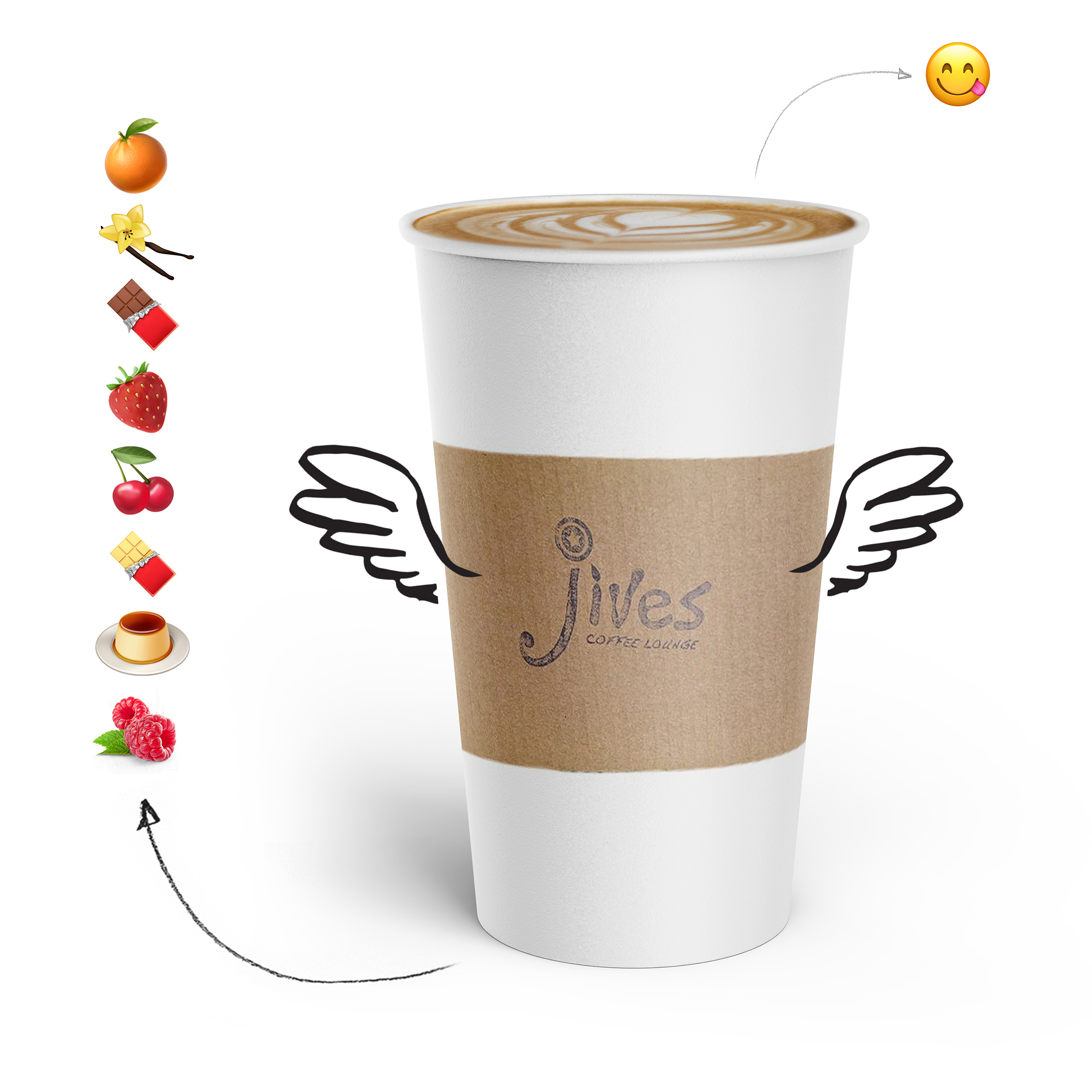 Order Latte with Flavors  food online from Jives Coffee Lounge store, Colorado Springs on bringmethat.com