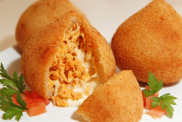 Order CHICKEN "COXINHA W/ CHEESE" food online from Rio Market store, Long Island City on bringmethat.com
