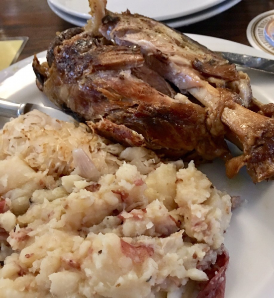 Order Maennerchor Schweinehaxe food online from Valters At The Maennerchor store, Columbus on bringmethat.com