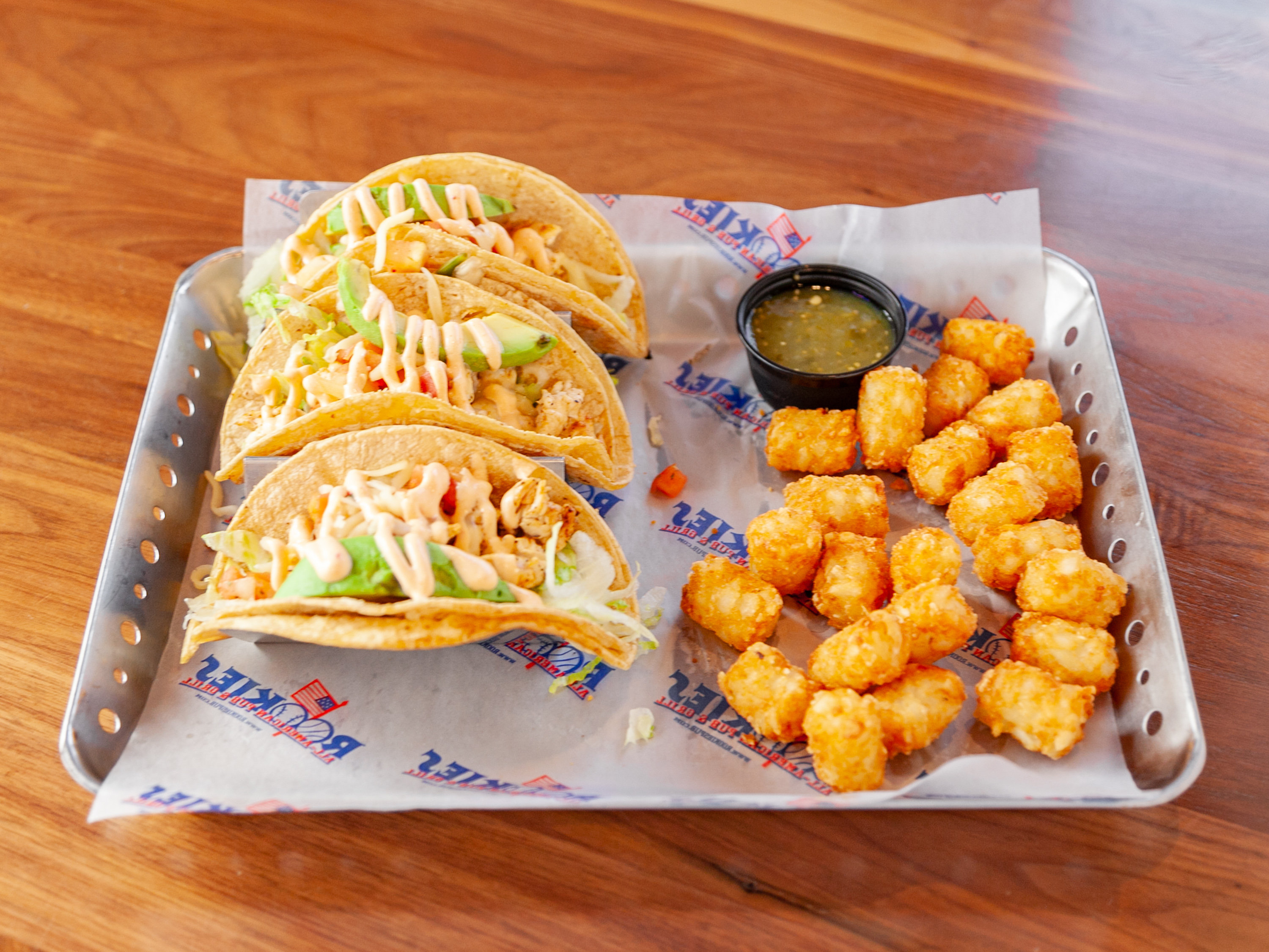 Order Chicken Tacos food online from Rookies Sports Pub & Grill store, Huntley on bringmethat.com