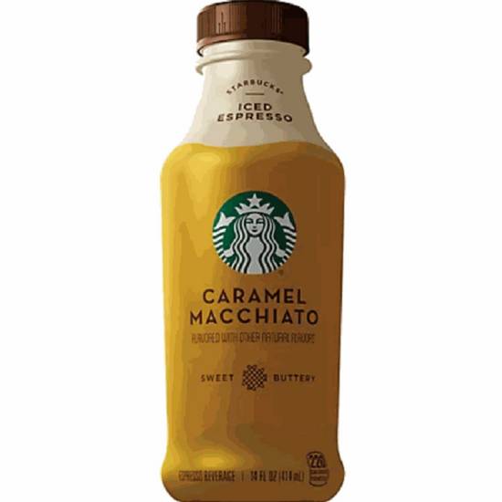 Order Starbucks Iced Espresso - Caramel Macchiato food online from IV Deli Mart store, Goleta on bringmethat.com