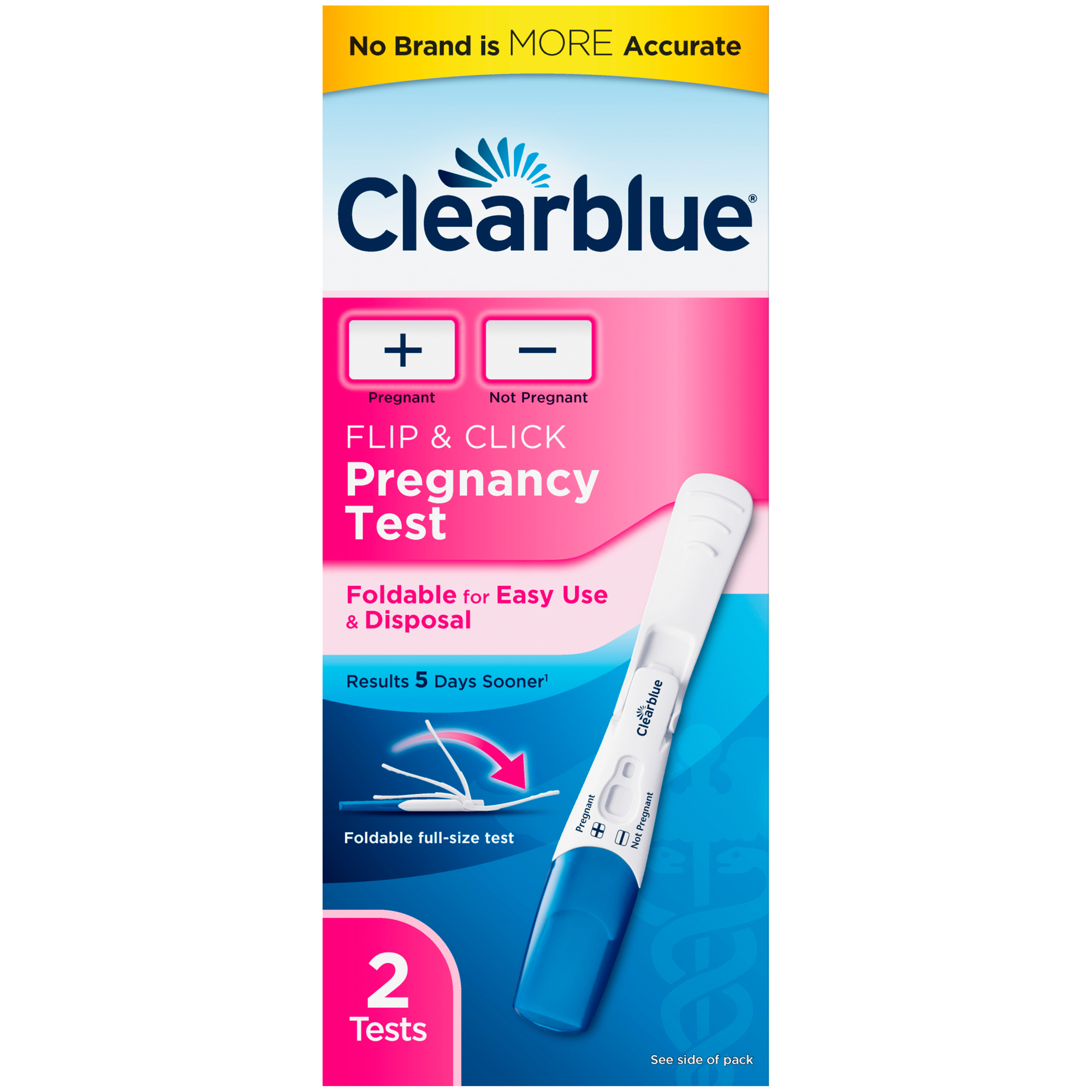 Order Clearblue Flip & Click Pregnancy Test - 2 ct food online from Rite Aid store, MILLER PLACE on bringmethat.com