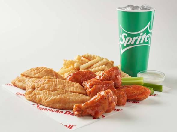 Order Fish (2 pcs) & Wings (4 pcs) food online from American Deli on Eastern Blvd. store, Montgomery on bringmethat.com