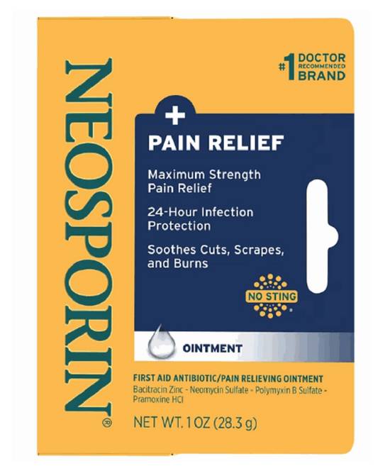 Order Neosporin Ointment + Pain Relief - 1 oz food online from IV Deli Mart store, Goleta on bringmethat.com