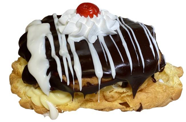 Order CHOCOLATE ECLAIR food online from TKB Bakery & Deli store, Indio on bringmethat.com
