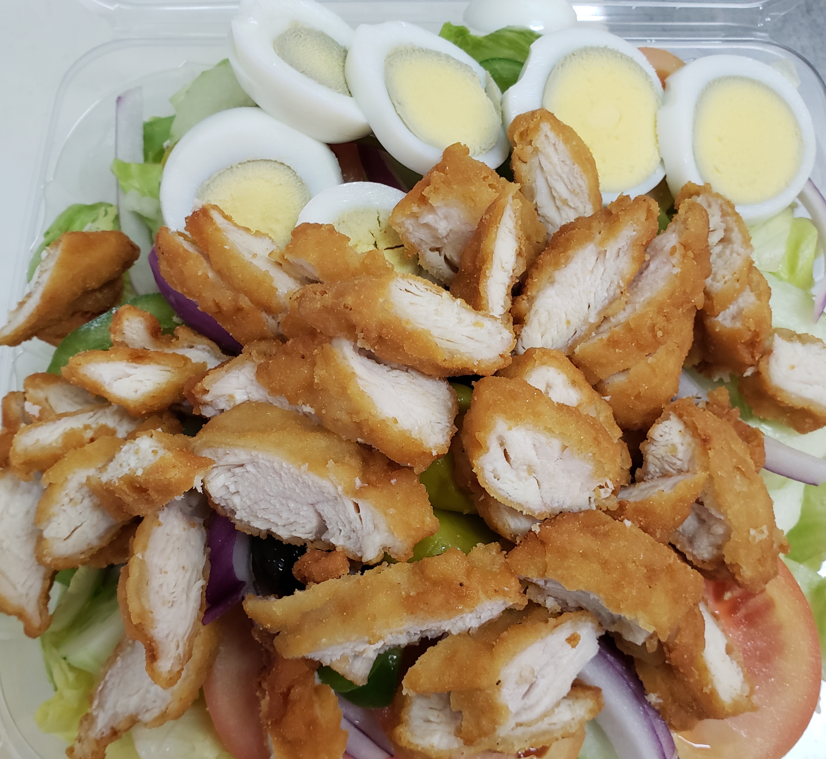 Order Crispy Chicken Salad food online from Pizza Mart store, Baltimore on bringmethat.com
