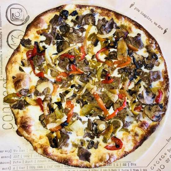 Order Steak & Blue Pizza (800 Cal) food online from Fired Pie store, Avondale on bringmethat.com