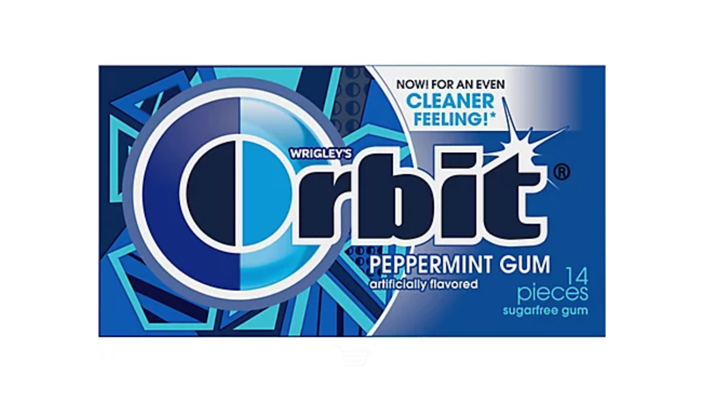 Order Orbit Peppermint Sugarfree Gum 14 CT food online from Robert Market store, Los Angeles on bringmethat.com