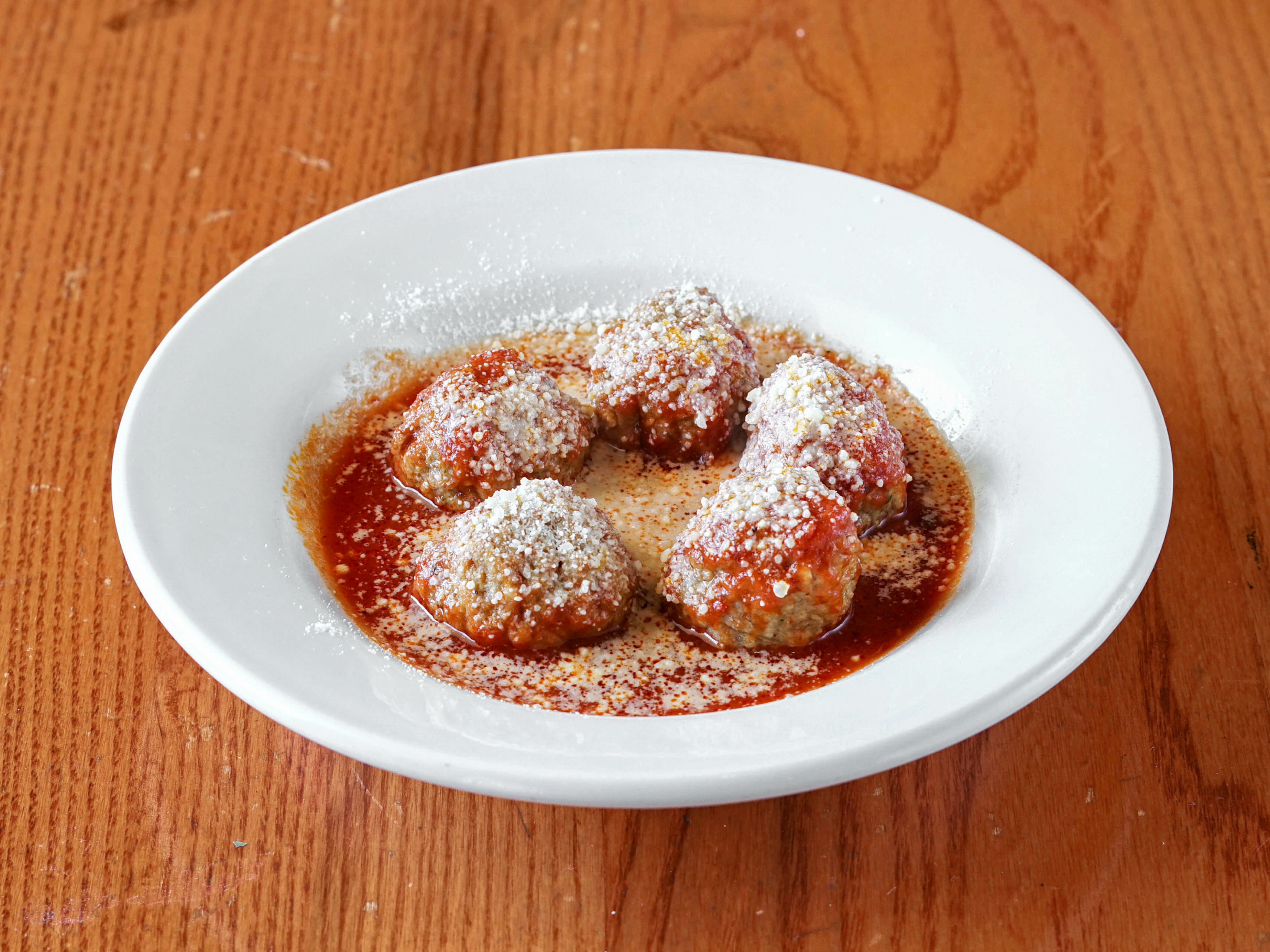 Order 5 Meatballs with Marinara Sauce food online from Martellucci Pizza store, Bethlehem on bringmethat.com