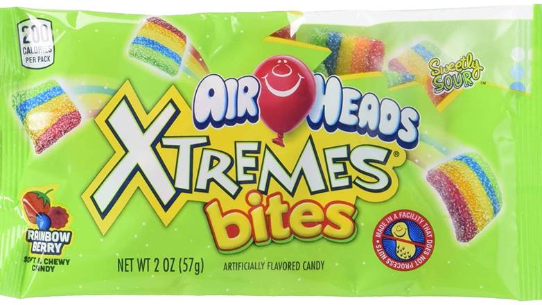 Order Airheads Xtremes Bites Sweetly Sour Candy Pack, Rainbow Berry 2 Oz food online from Valero Food Mart store, Murrayville on bringmethat.com