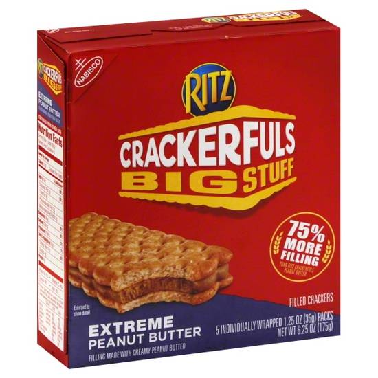 Order Nabisco Ritz Crackerfuls Big Stuff Extreme Peanut Butter food online from Deerings Market store, Traverse City on bringmethat.com