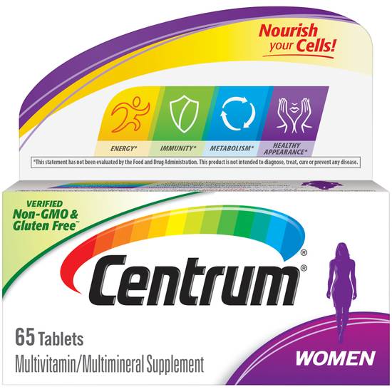 Order Centrum Women Complete Multivitamin/Multimineral Supplement (65 ct) food online from Rite Aid store, Palm Desert on bringmethat.com