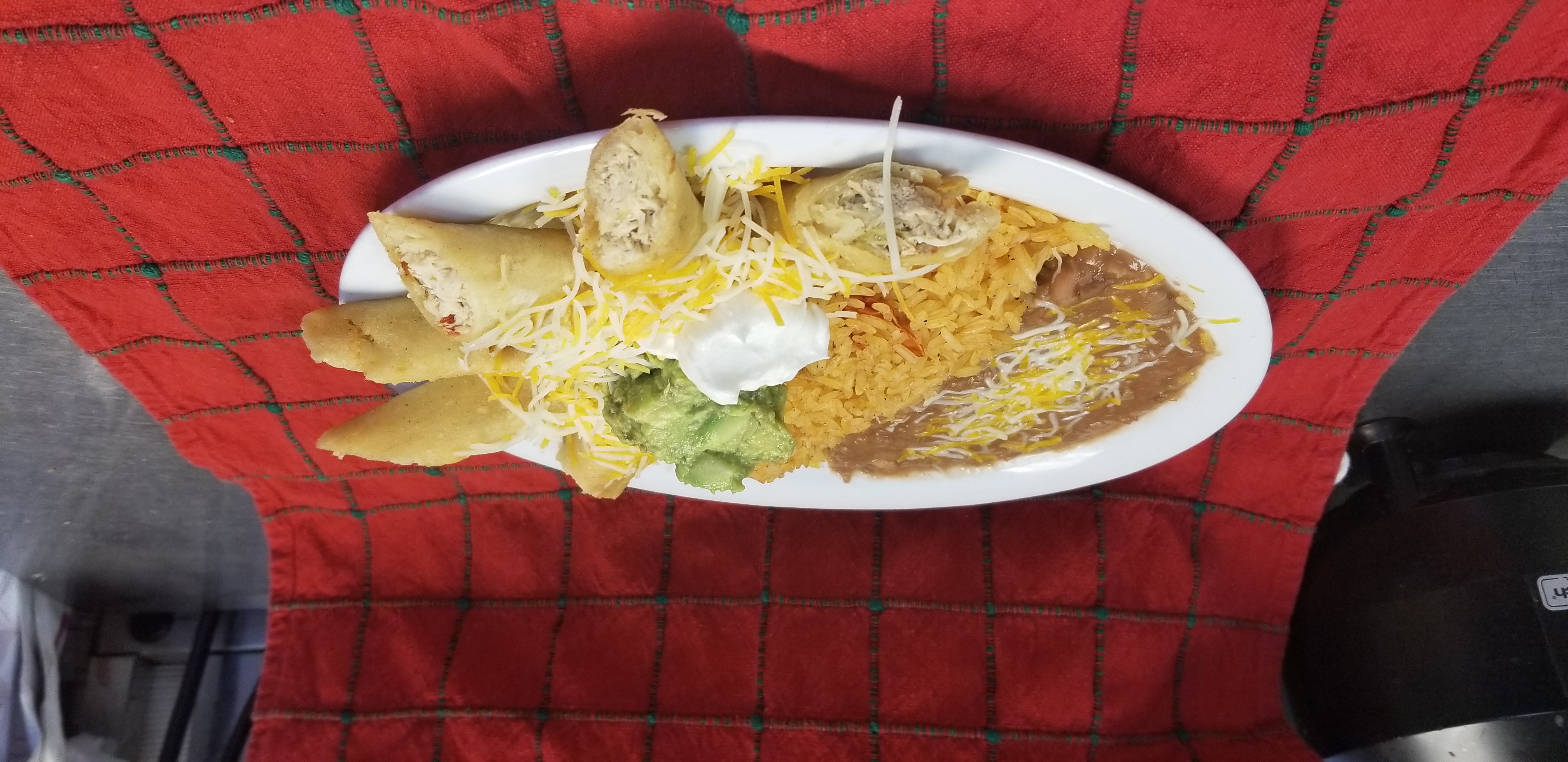 Order 3 Taquitos Plate Special food online from Great Mex store, Newport Beach on bringmethat.com