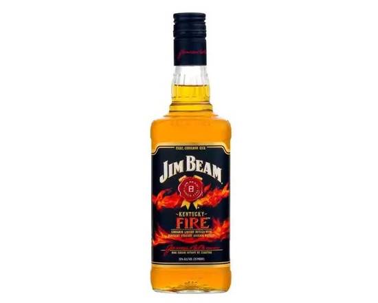 Order Jim Beam Kentucky Fire Bourbon, 750mL whiskey (35.0% ABV) food online from Tenderloin Liquor store, San Francisco on bringmethat.com